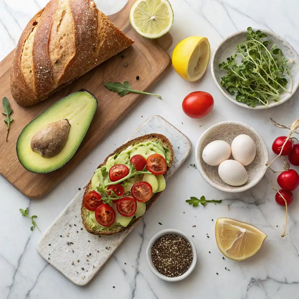 A High Resolution Flat Lay Composition Of Fresh