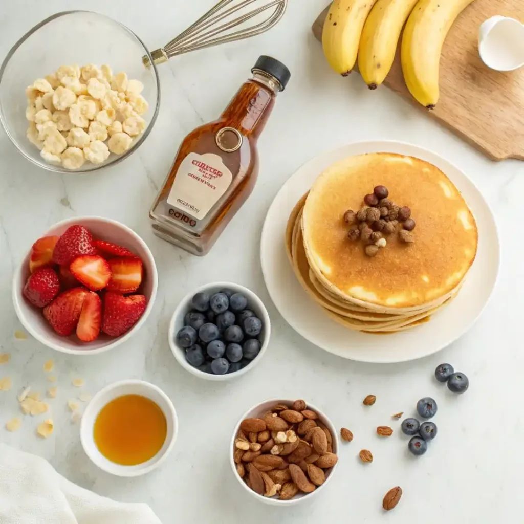 An Overhead Shot Of Neatly Arranged Ingredients Fo