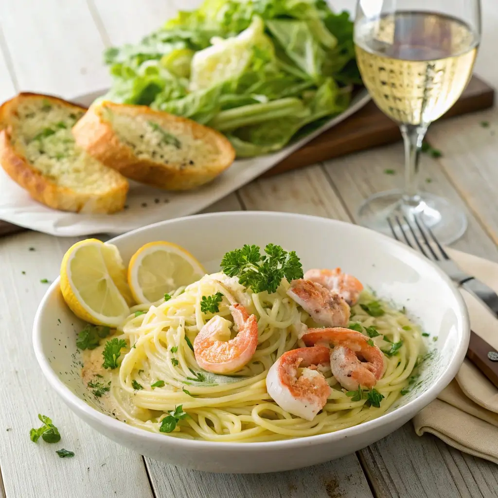 1 A Beautifully Plated Dish Of Shrimp Pas