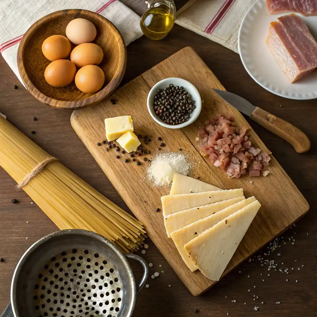 A Top Down View Of A Rustic Italian Kitchen Count