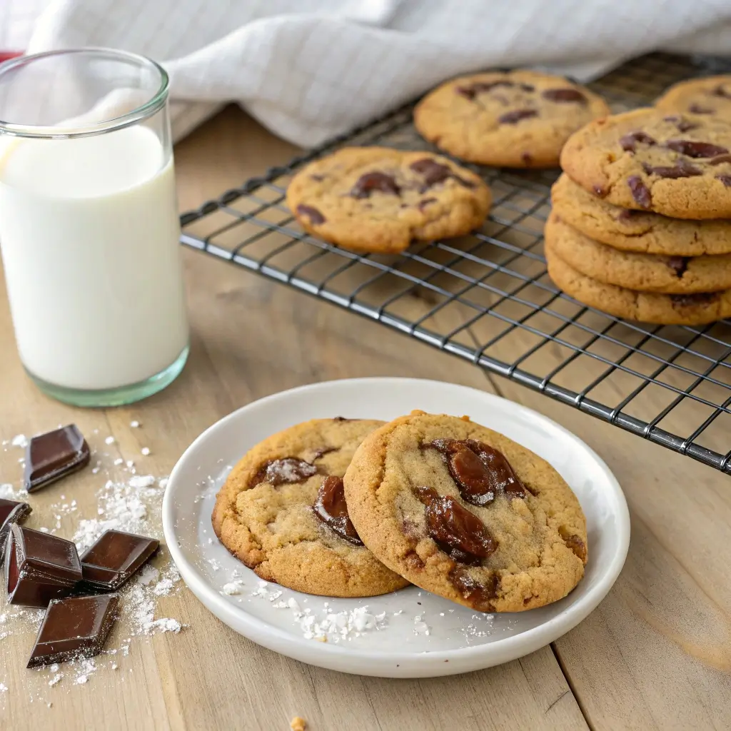 4 A Freshly Baked Batch Of Chocolate Chip Cookies C