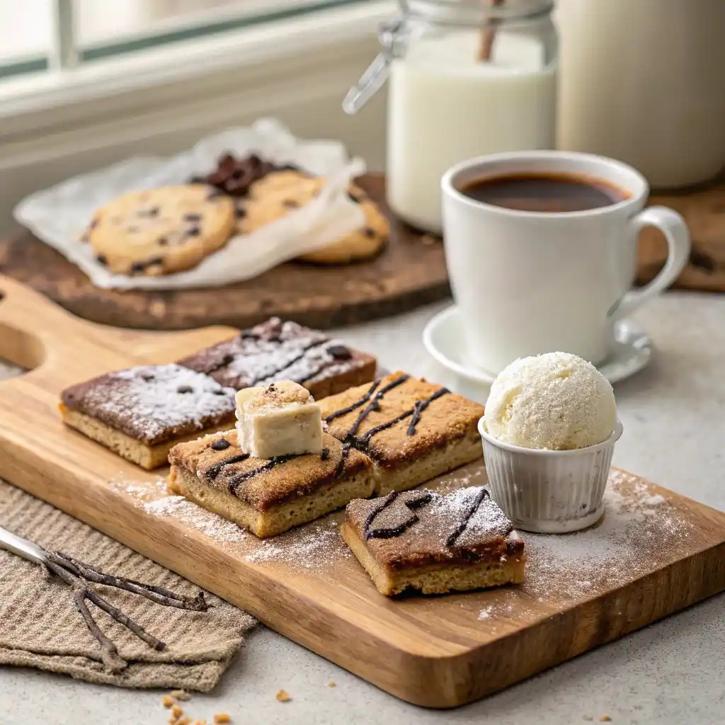 A Beautifully Arranged Dessert Platter Featuring N