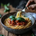 Bossqassi A Bowl Of Spaghetti Topped With Thick Homemade Toma Ec3bef10 032f 44bd 9e4b 20889194bbc9 2